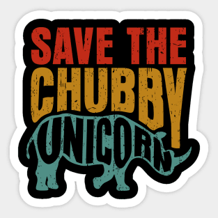 Save The Chubby Unicorn Sticker